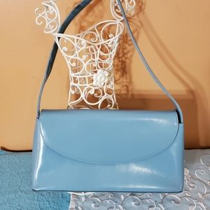 INC International Concepts Blue Leather Shoulder Bag